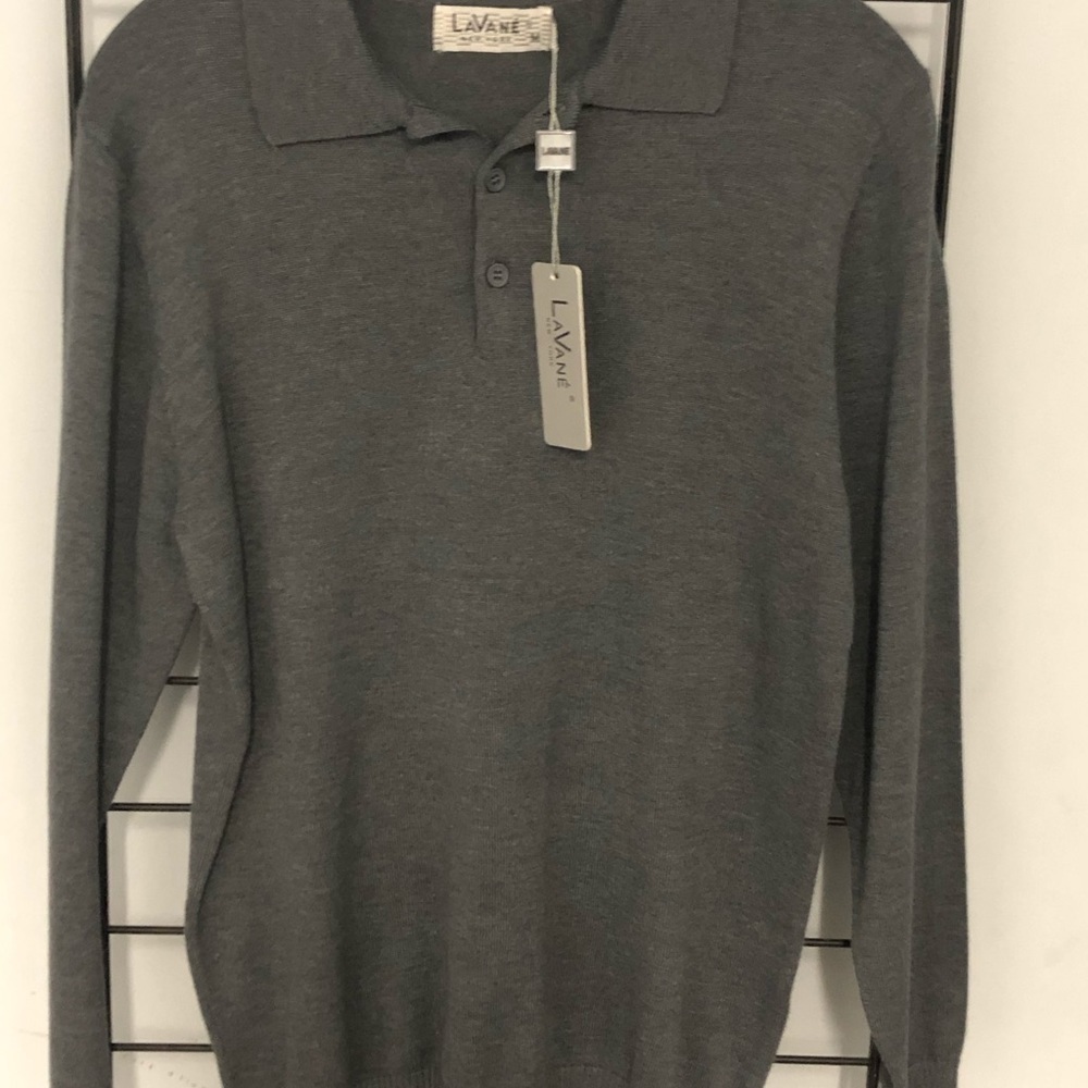 Lavane polo shirt sweater gray regular fit 2x - Picture 2 of 3